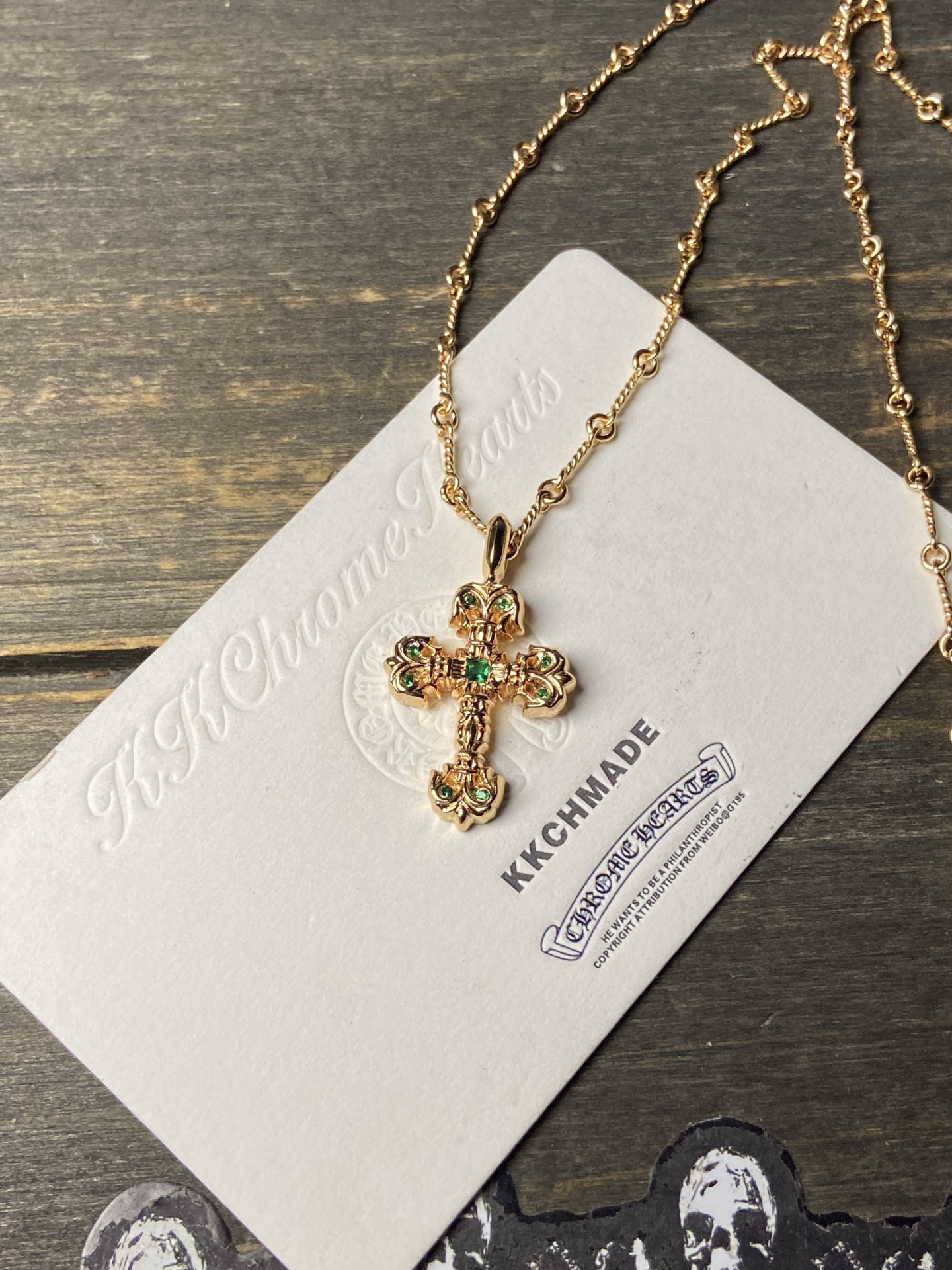 Custom Gold-Plated Diamond Setting, Necklace Pendant