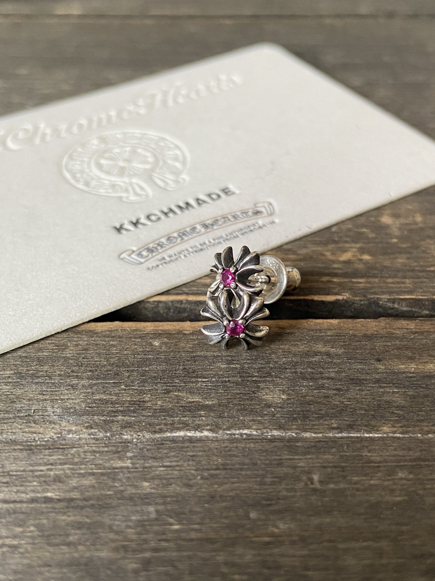Earrings, 925 silver with diamond customization