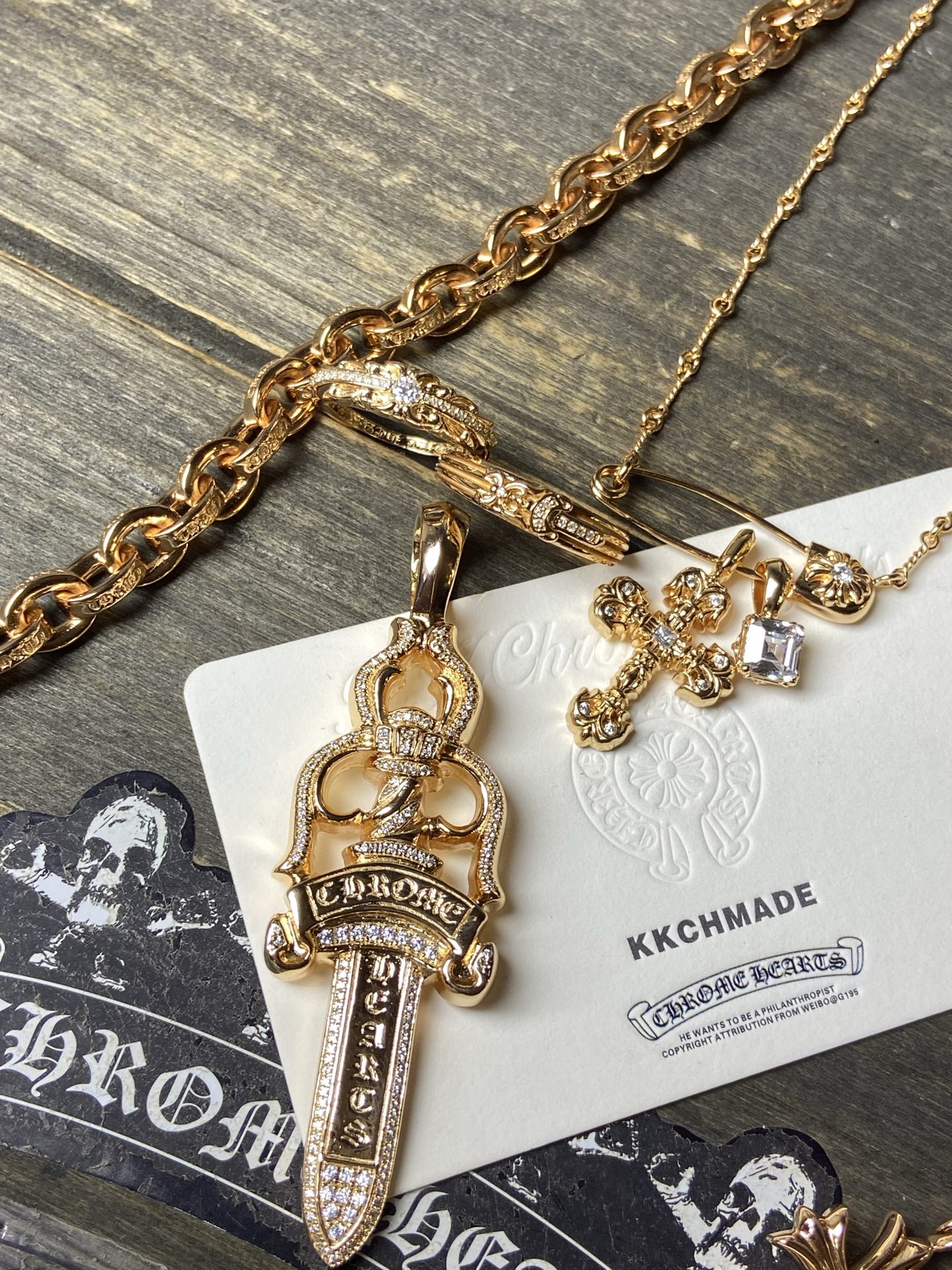 Custom order real shot, gold-plated diamond-set customization, 22k real gold customization