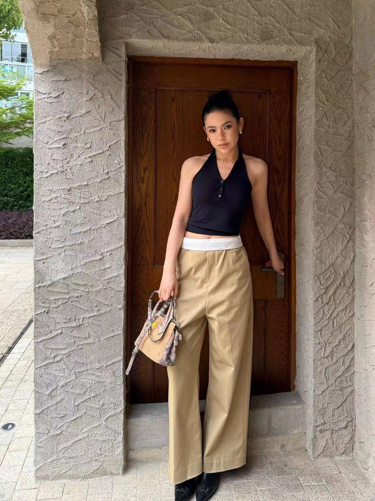 NO:902102,RA 2026 new summer overalls, folded waist design, handsome, casual and versatile sml,,19860909RA 2026夏季新款工装裤 折腰设计 帅气休闲百搭 sml,,,Women's clothing