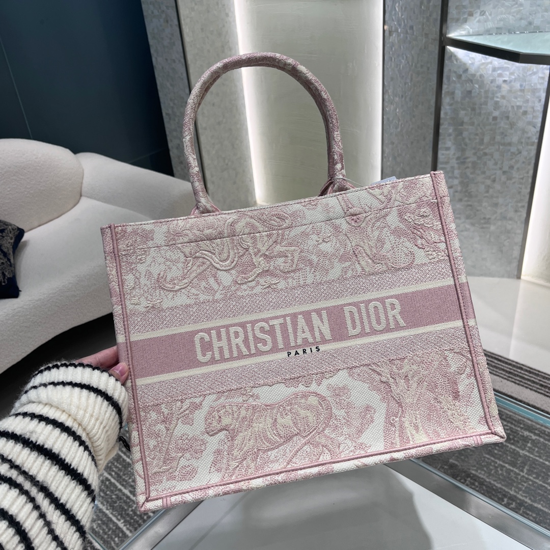 𝑪𝑫 𝘽𝙤𝙤𝙠 𝙩𝙤𝙩𝙚 Bordado de tigre clásico 🌟Conjunto completo de embalaje Producido por Guangdi Pink Reverse Rui …