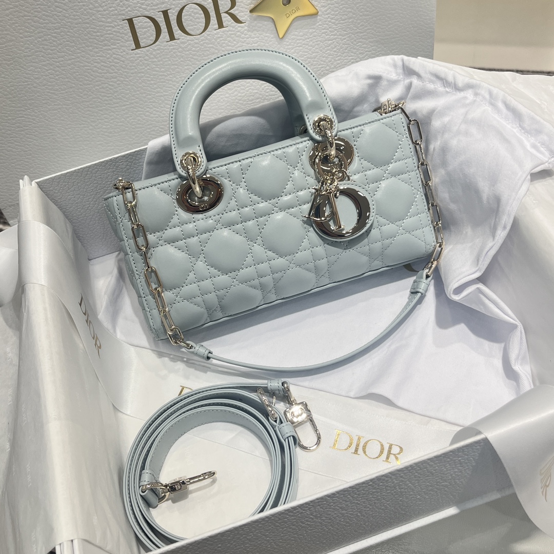𝗗-𝗝𝗼𝘆 Versión horizontal de la Princesa Diana, azul lago, tamaño pequeño, gama alta y elegante, estilo elegante {pi…