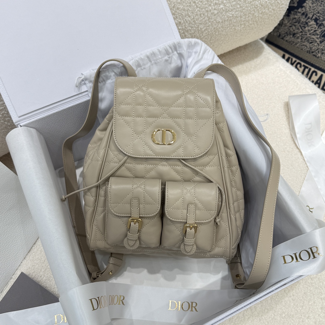 Mochila 𝘾𝙖𝙧𝙤 de tamaño mediano Mi Xing Guangdi Produjo "Miss Dior" Patrón clásico de cannage de gran tamaño Mango a…