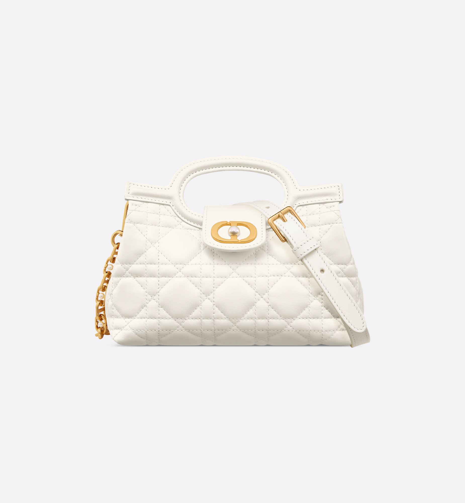 𝑱𝒐𝒍𝒊𝒆 Bolso Cadena Perlas Blanco 18.5cm