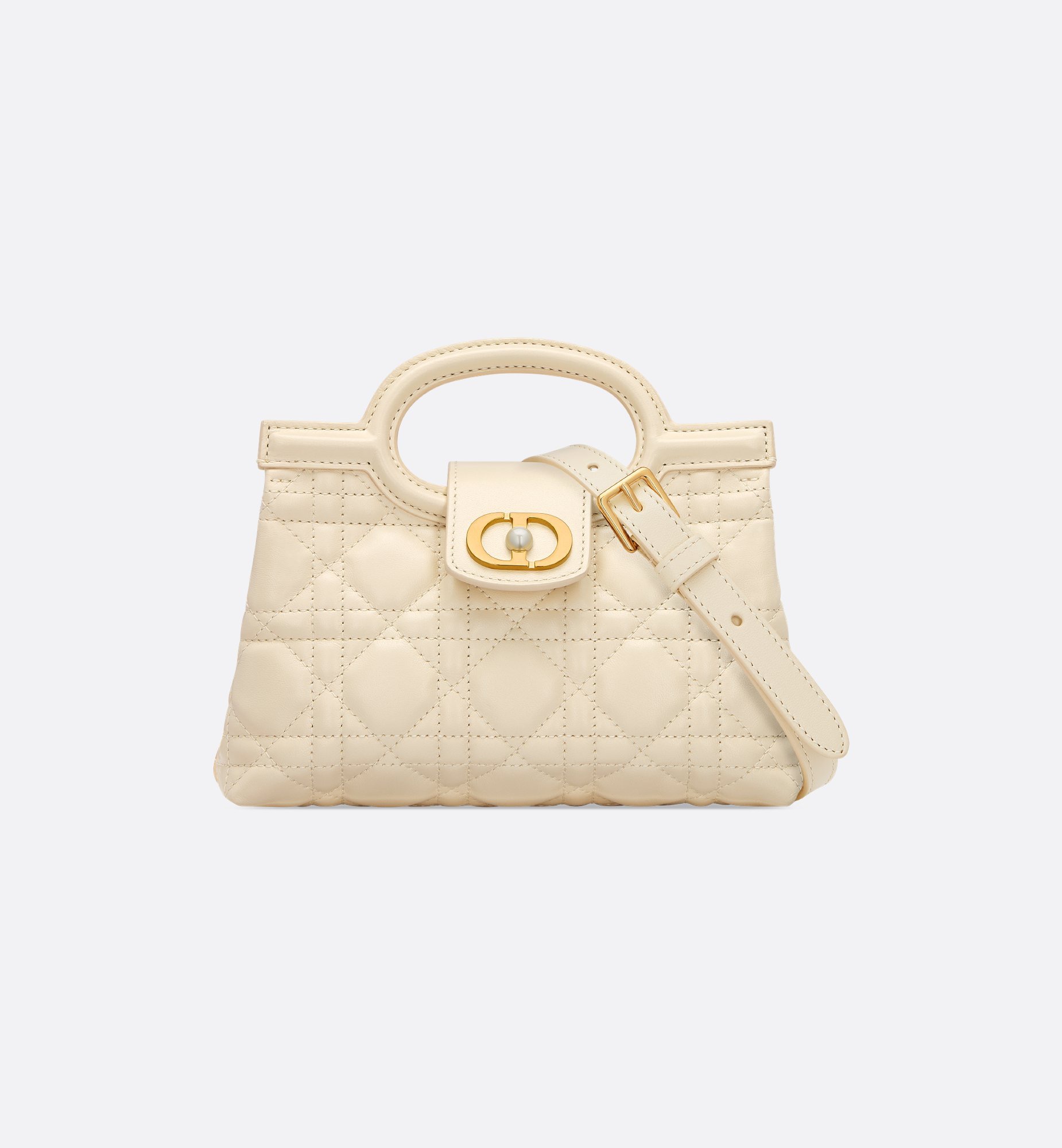𝑱𝒐𝒍𝒊𝒆 Bolso Cadena Perlas Marfil 18.5cm