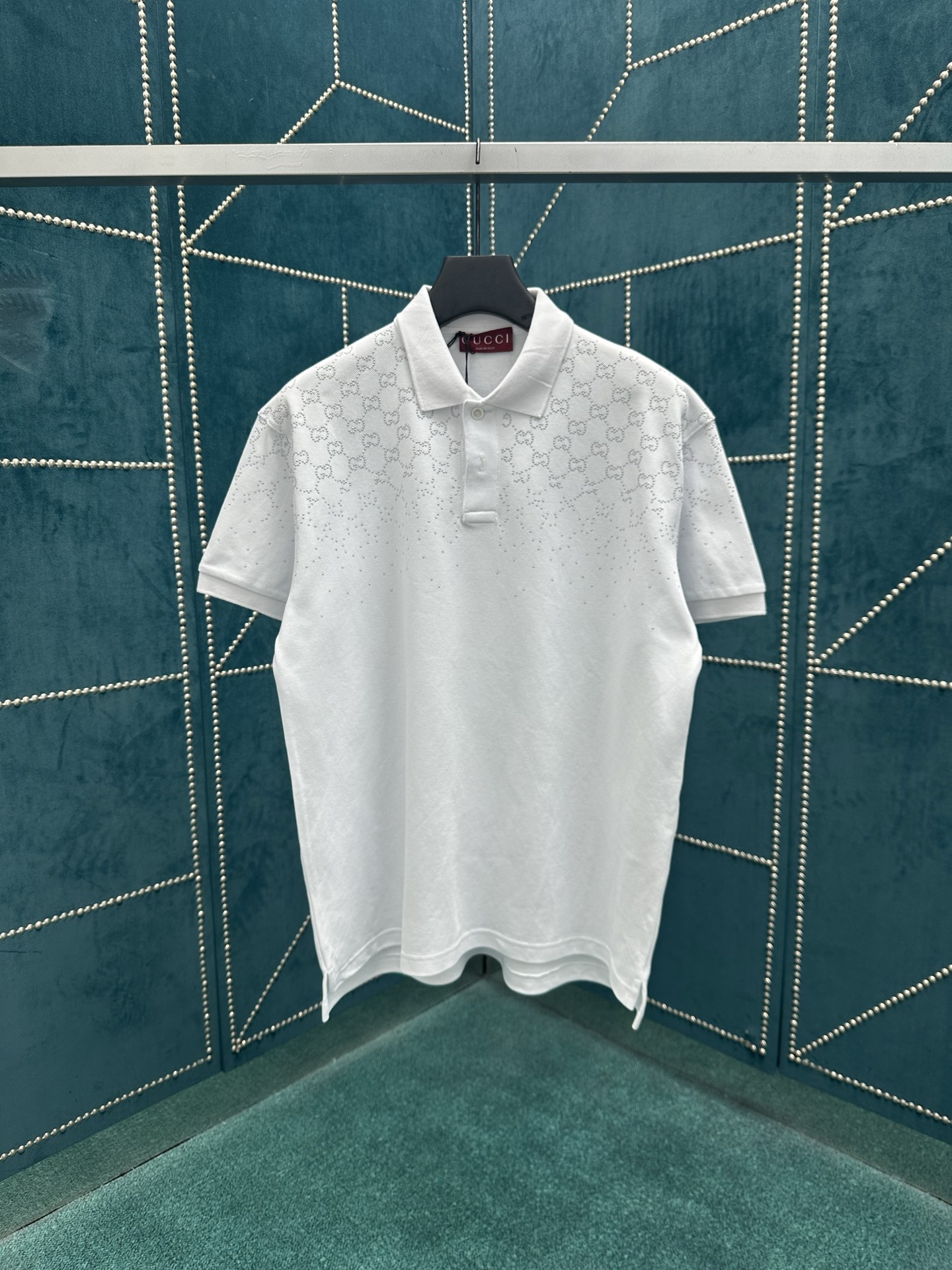 NO:512956,G Home 25ss new square neck pearl POLO shirt, solid color, high version, S.M.L.XL., gucci, alexander wang19860909G家 25ss新款方领珍珠POLO衫,纯色 高版本 码数S.M.L.XL.,,gucci,alexander wang,Men's clothing