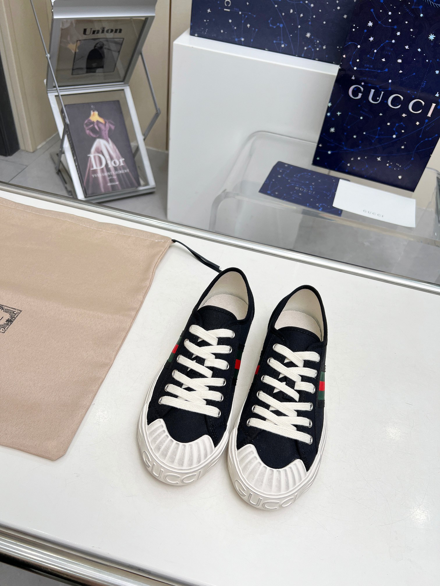 Gucci Chaussures Décontractées Toile Série d’été Fashion