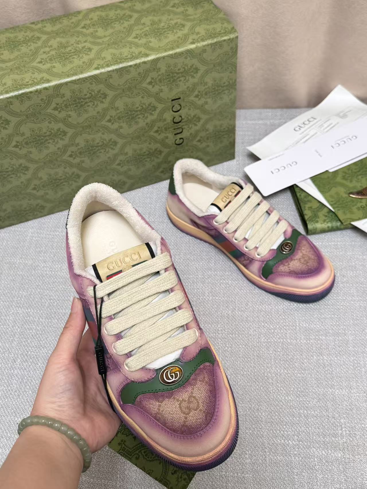 Nueva combinación de colores de los zapatos sucios de G, versión superior, realmente hermosa [Love] [Love] Tie-dye de f…