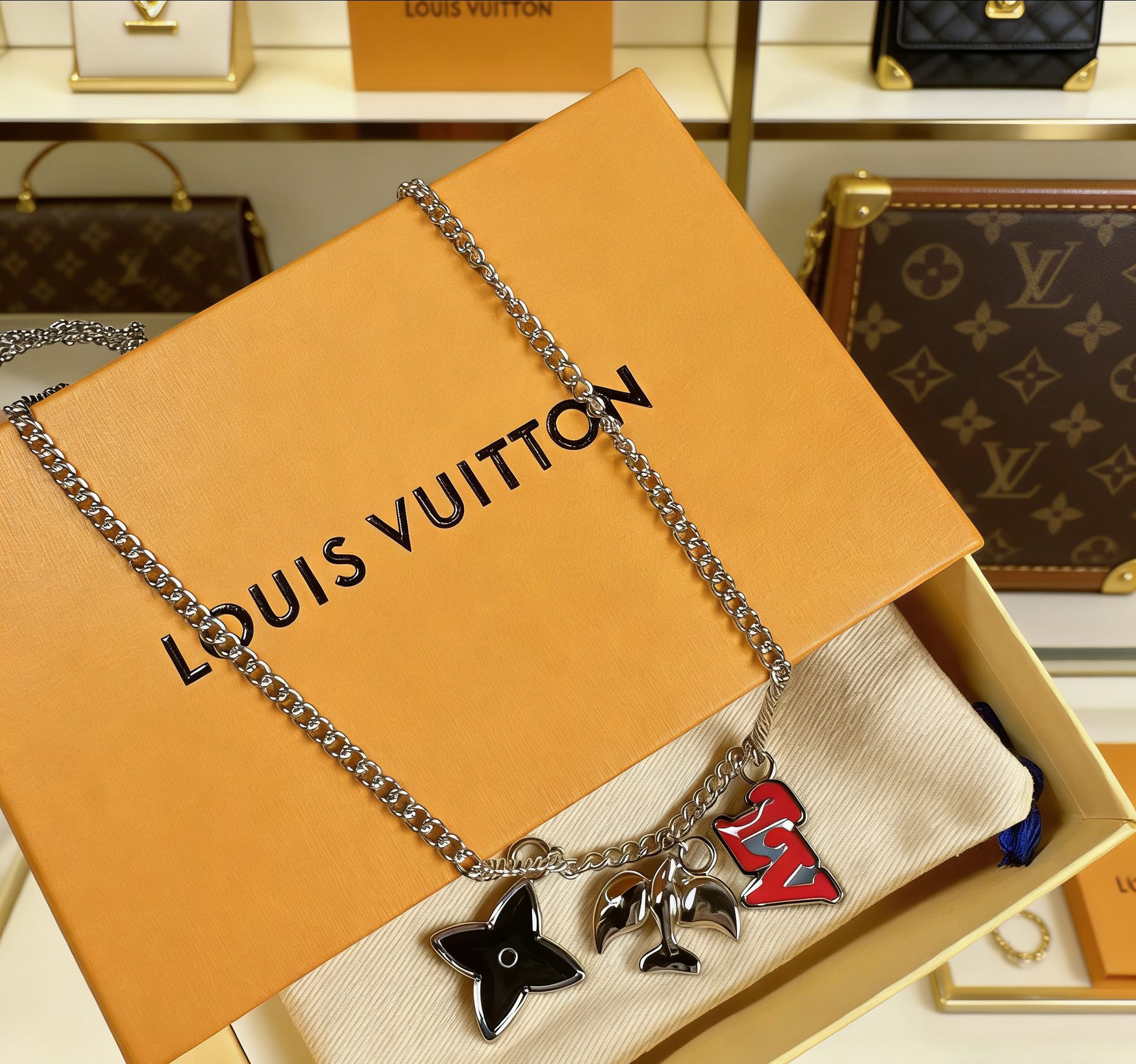 Louis Vuitton 驴家1V Dove 项链以自由精神解读品牌元素