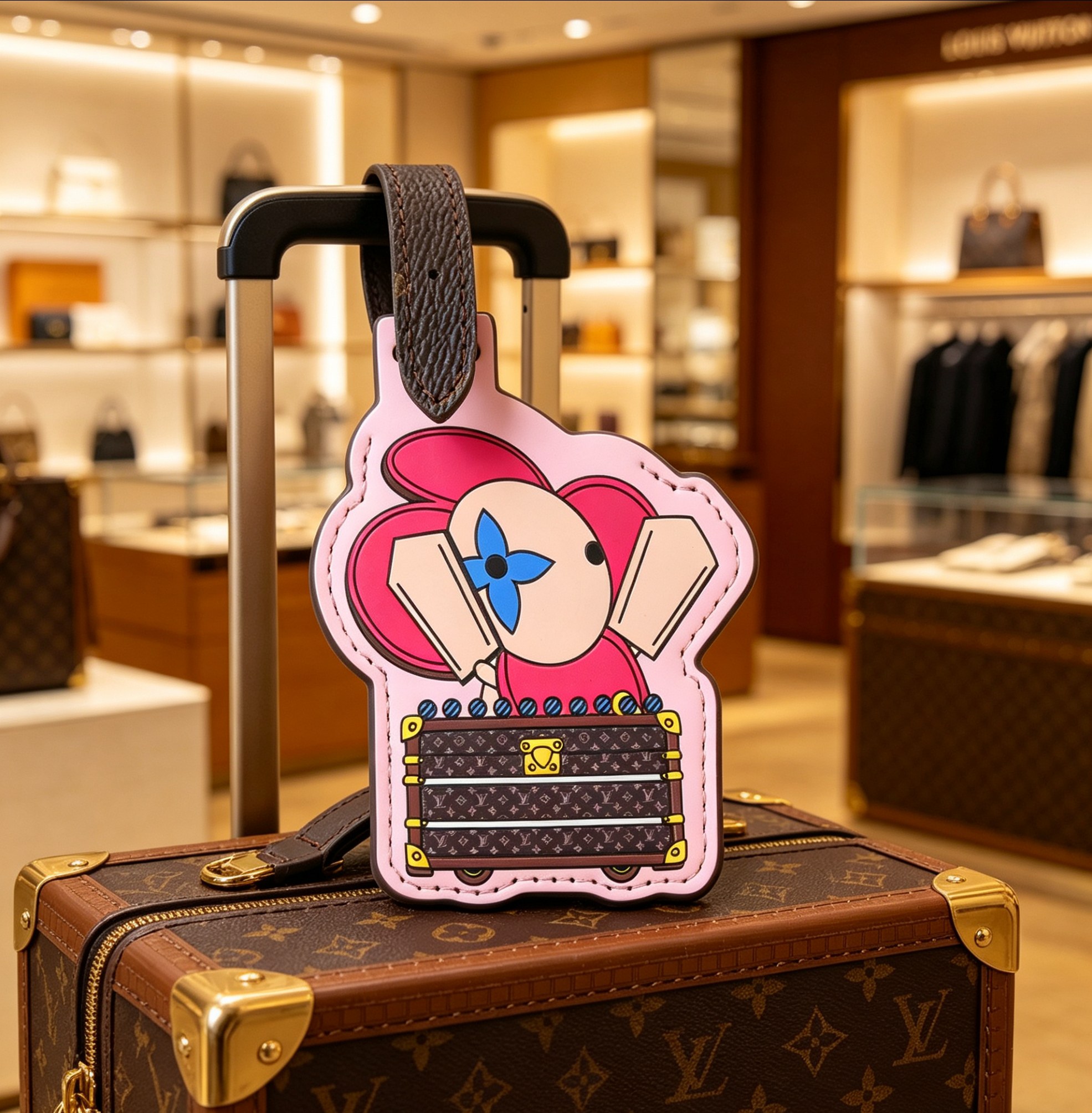 Louis Vuitton Monogram老花邂逅童趣太阳花 以标志性硬箱为灵感 将品牌百年工艺融于方寸之间