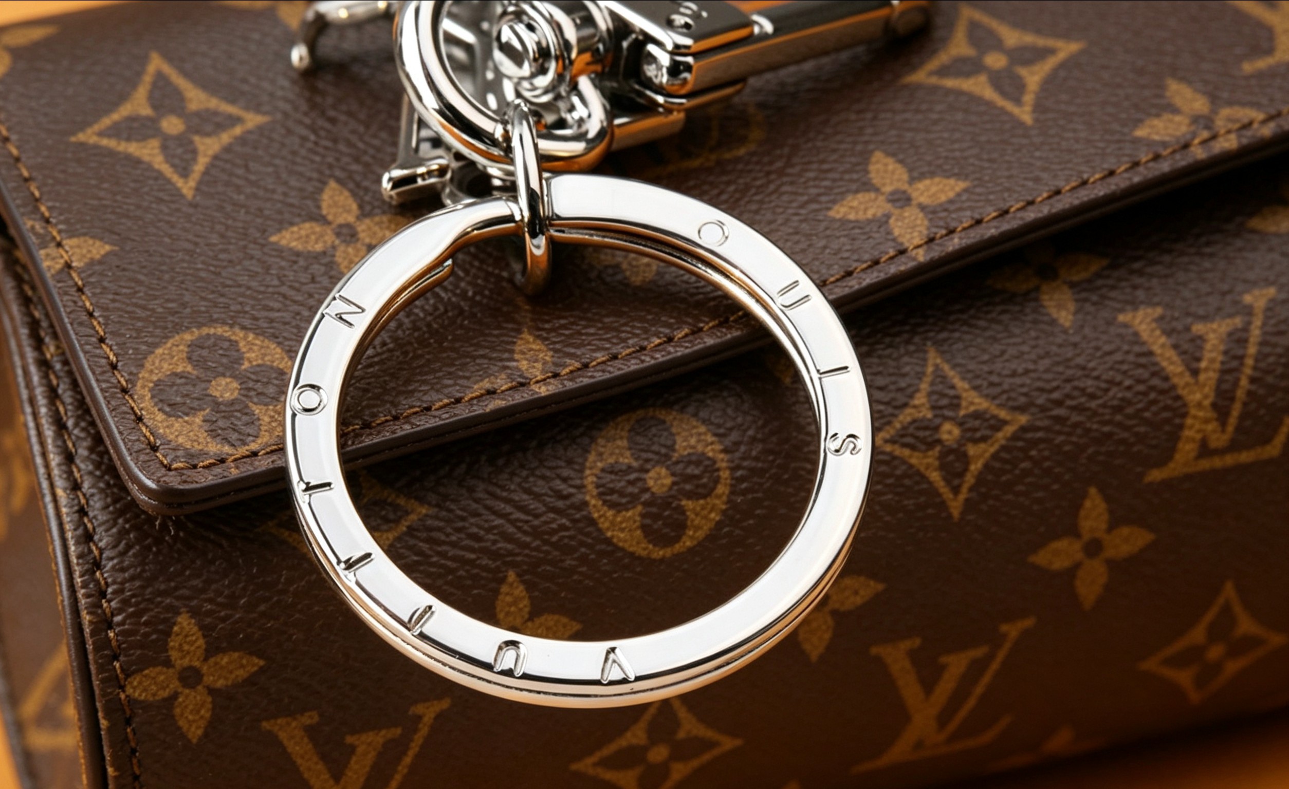 Louis Vuitton 标志性喷漆罐设计 撞色包边与 印花交织 1V字母挂饰与可旋转扣具兼具颜值与实用性