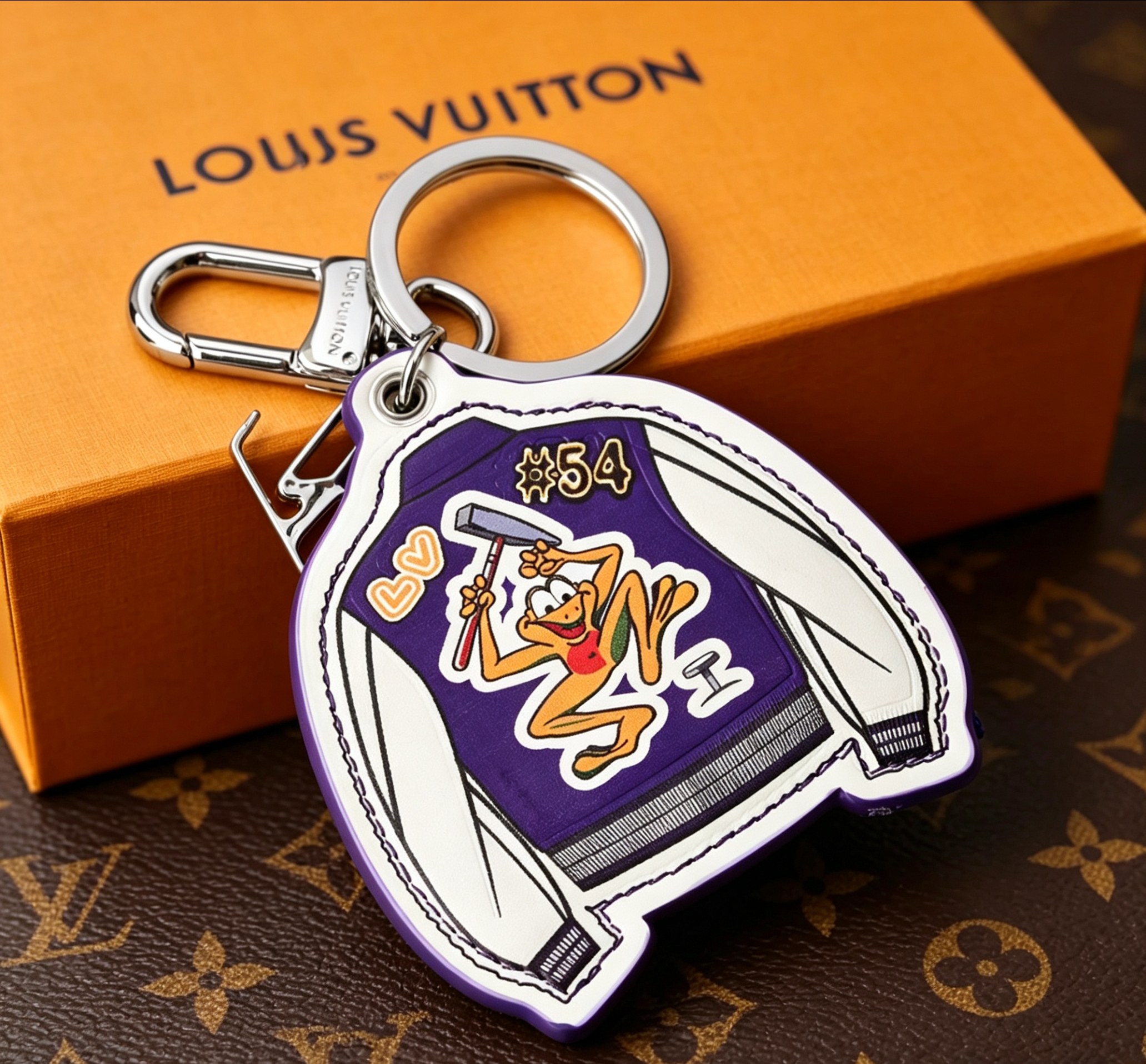 Louis Vuitton 1V 棒球服造型钥匙扣