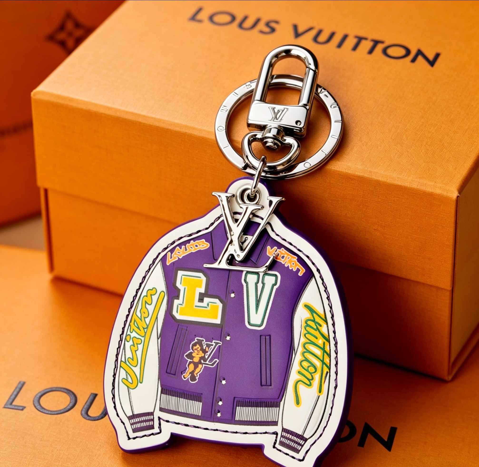 Louis Vuitton 1V 棒球服造型钥匙扣