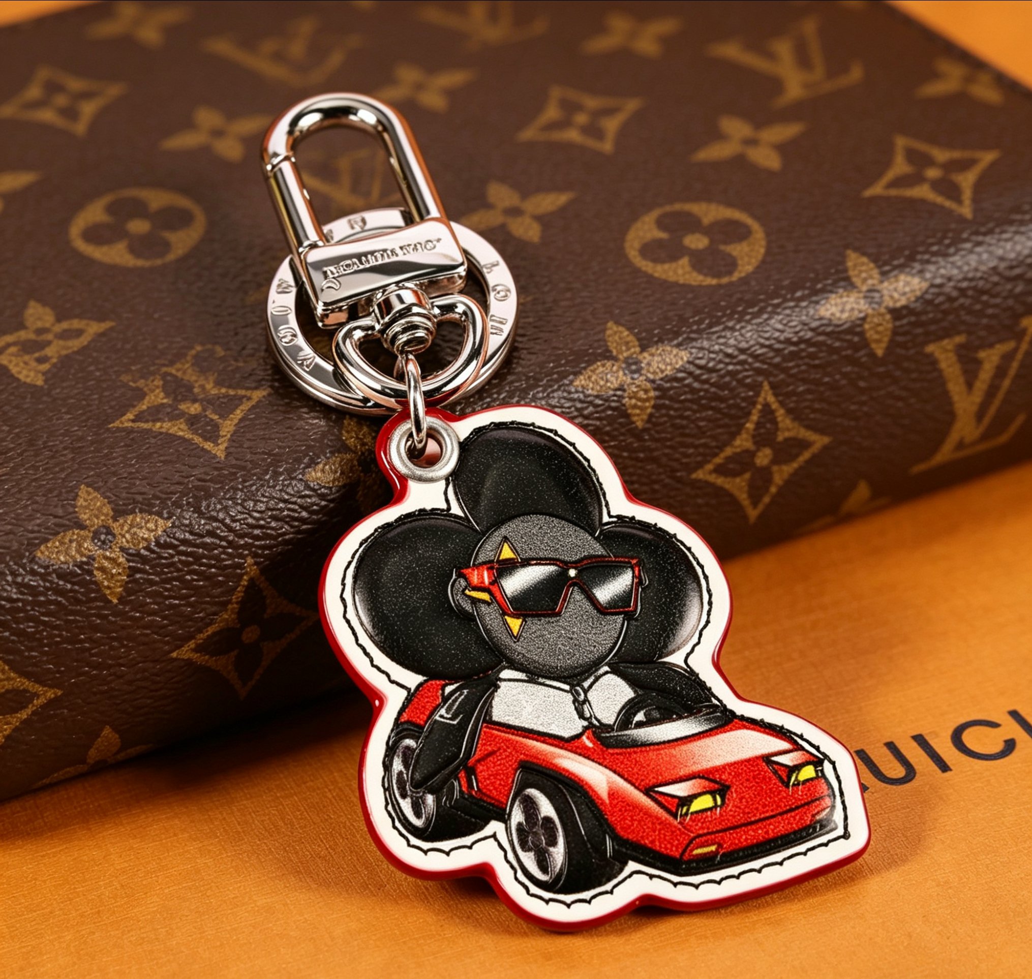 Louis Vuitton 1V Vivienne太阳花跑车钥匙扣