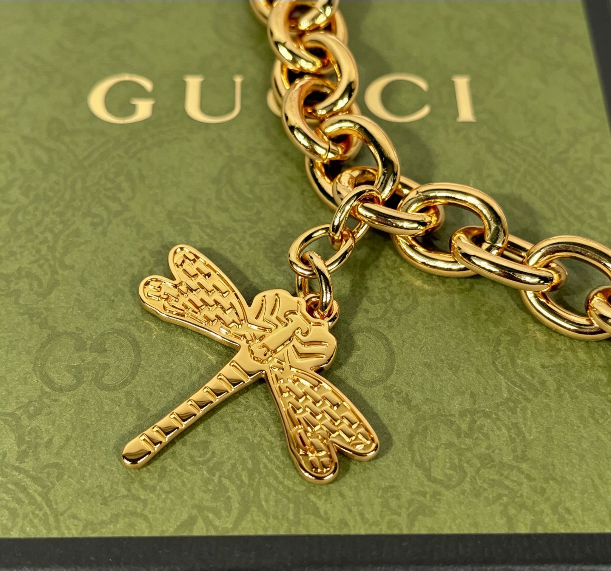 Gucci 古驰Gucci 双G蜻蜓Jackie 1961挂饰包链