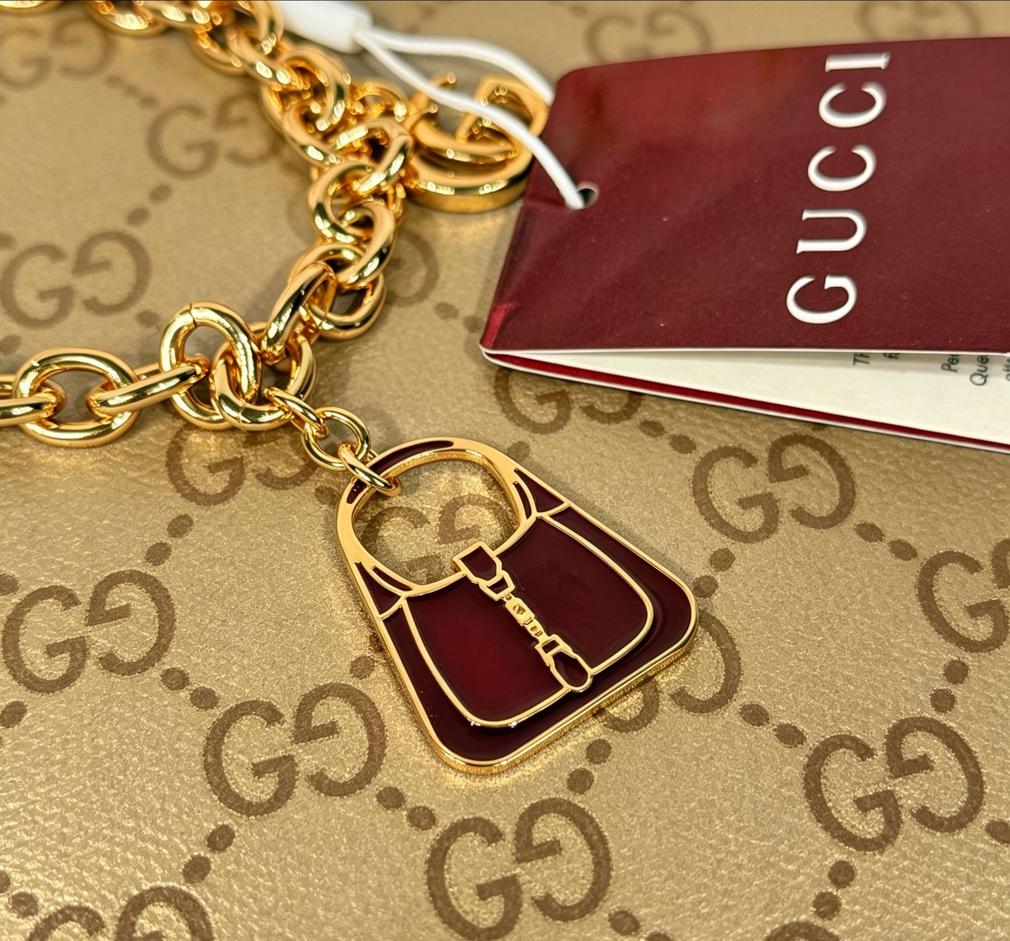 Gucci 古驰Gucci 双G蜻蜓Jackie 1961挂饰包链