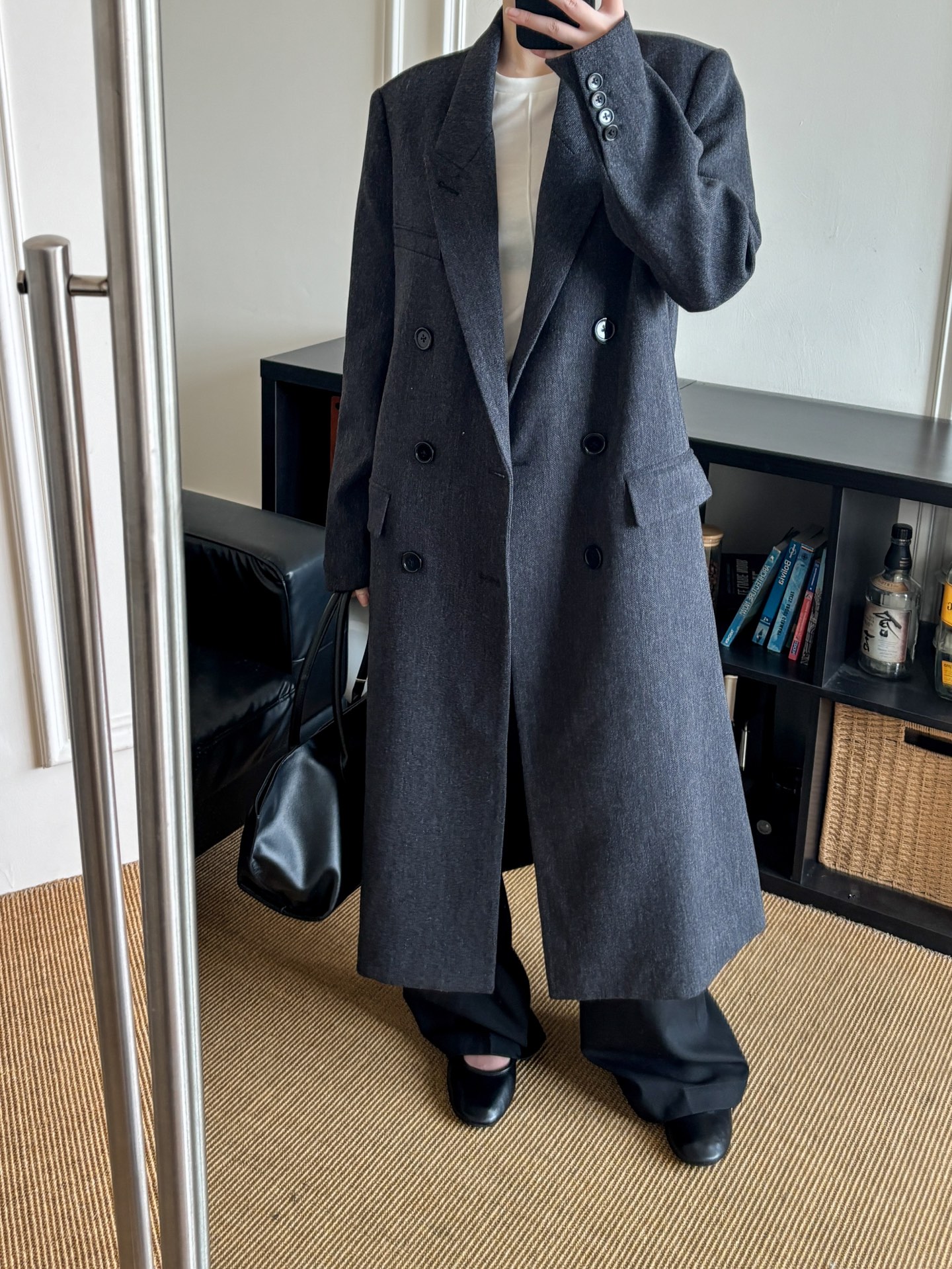 Saint Laurent Double Breasted Long Coat