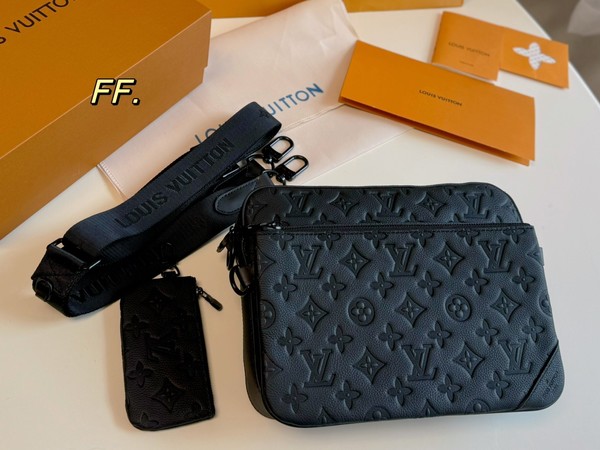 Louis Vuitton Messenger Bags mirror copy luxury Black Splicing