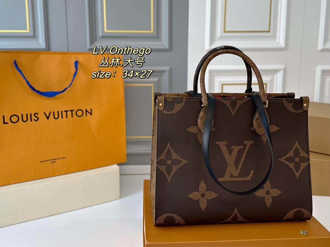 Louis Vuitton Handbags Tote Bags Caramel