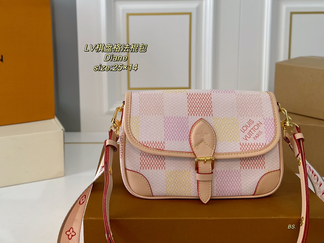 Louis Vuitton LV Diane Sacs À Bandoulière & À Épaule Vintage Baguette longue