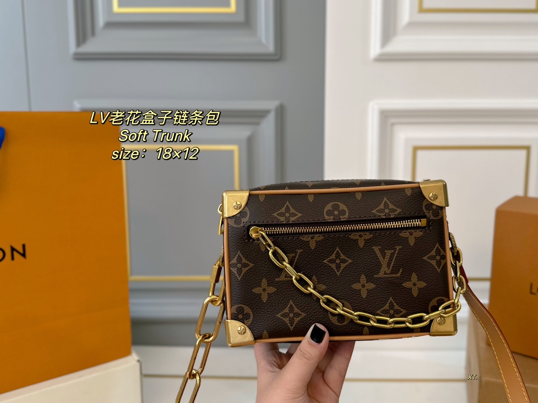 Réplique AAA + Designer
 Louis Vuitton LV Soft Trunk Sacs À Bandoulière & À Épaule Unisexe La chaîne