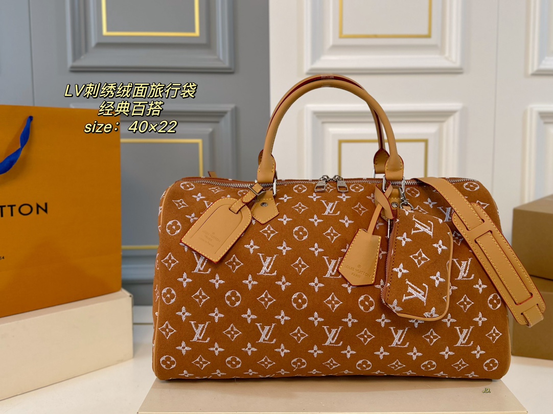 Louis Vuitton Sacs De Voyage Broderie de fleurs