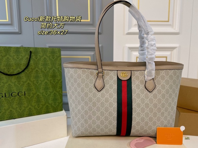 Gucci Tote Bag with Iconic Print, Lightweight and Durable, Size 36x27cm 1 Gucci Tote Bag with Iconic Print, Lightweight and Durable, Size 36x27cm