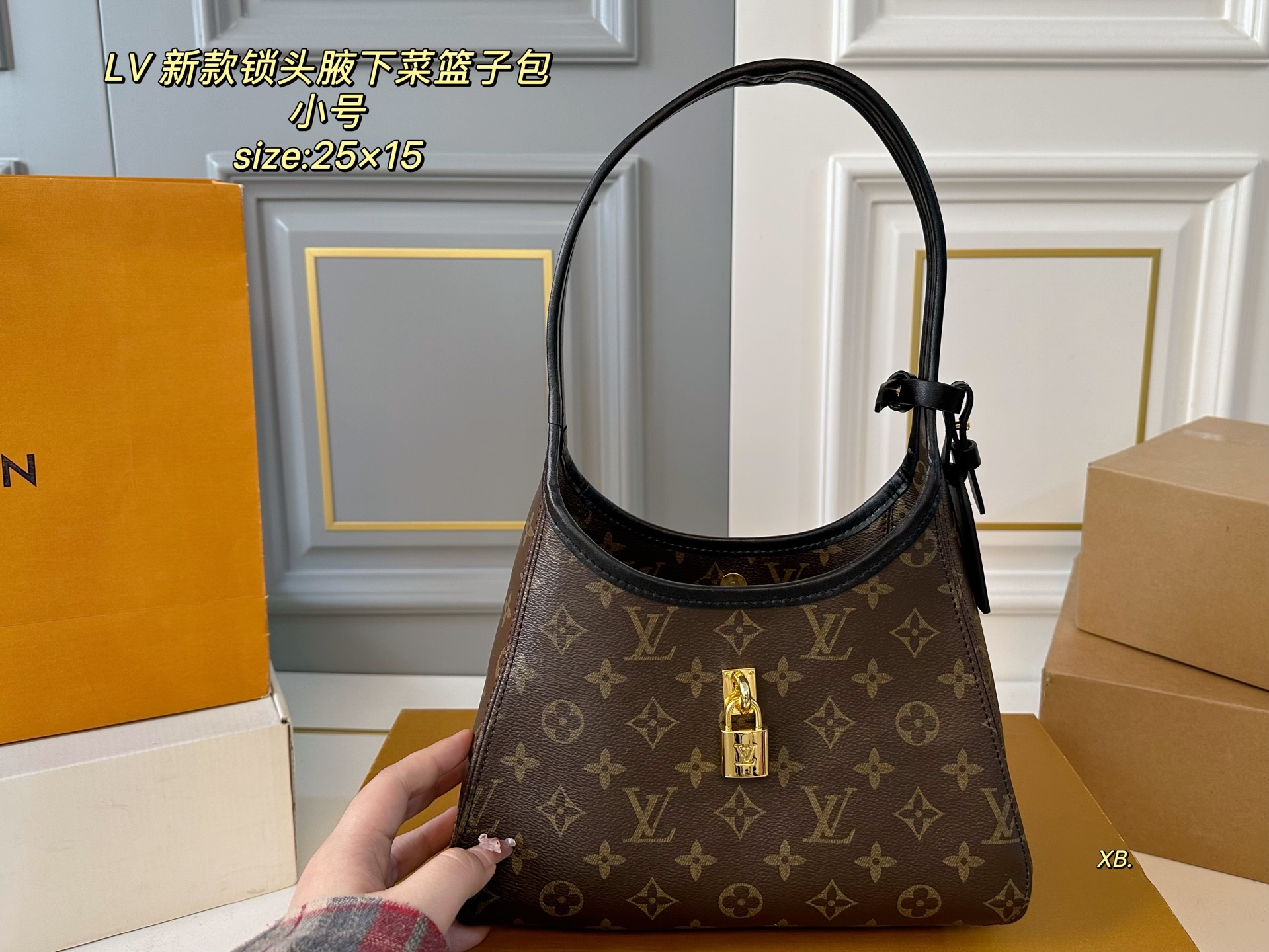 Louis Vuitton The Drop Lock Shoulder Bag, Classic Monogram Canvas. 3 i1746748982745 9354 0 1