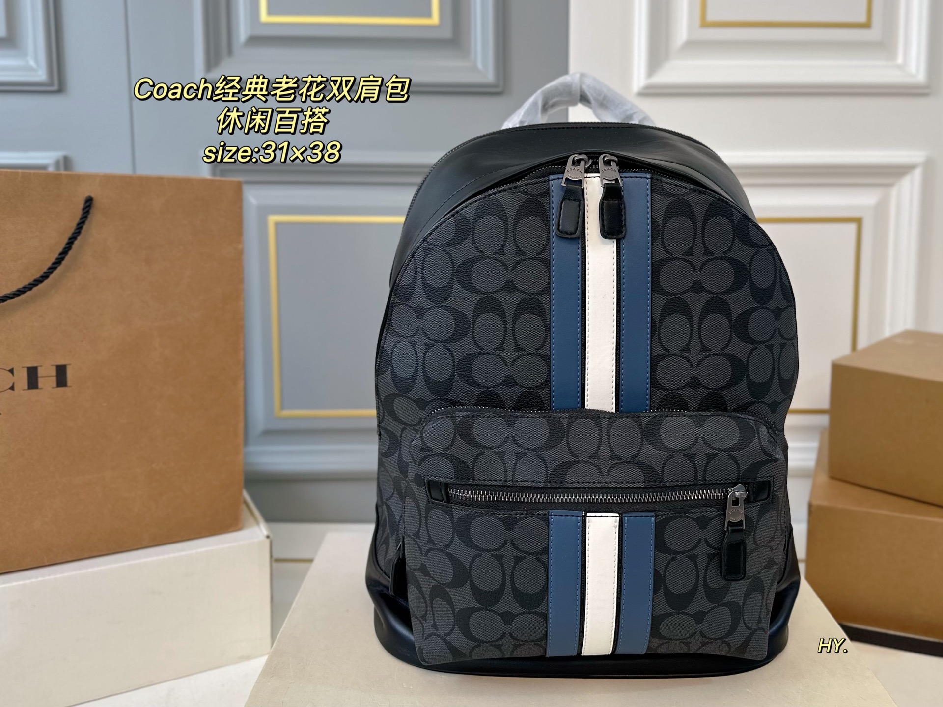 Coach Classic Logo Backpack, Versatile and Stylish Rucksack, 31 x 38 cm 2 i1746749675354 4230 0 0