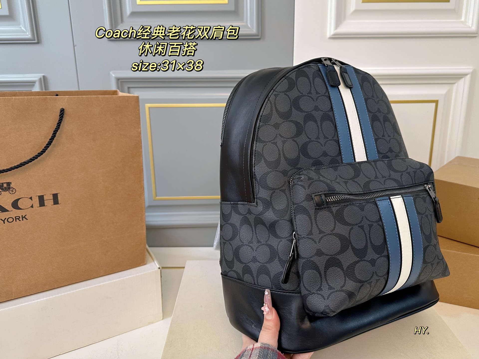 Coach Classic Logo Backpack, Versatile and Stylish Rucksack, 31 x 38 cm 4 i1746749676934 4263 0 2