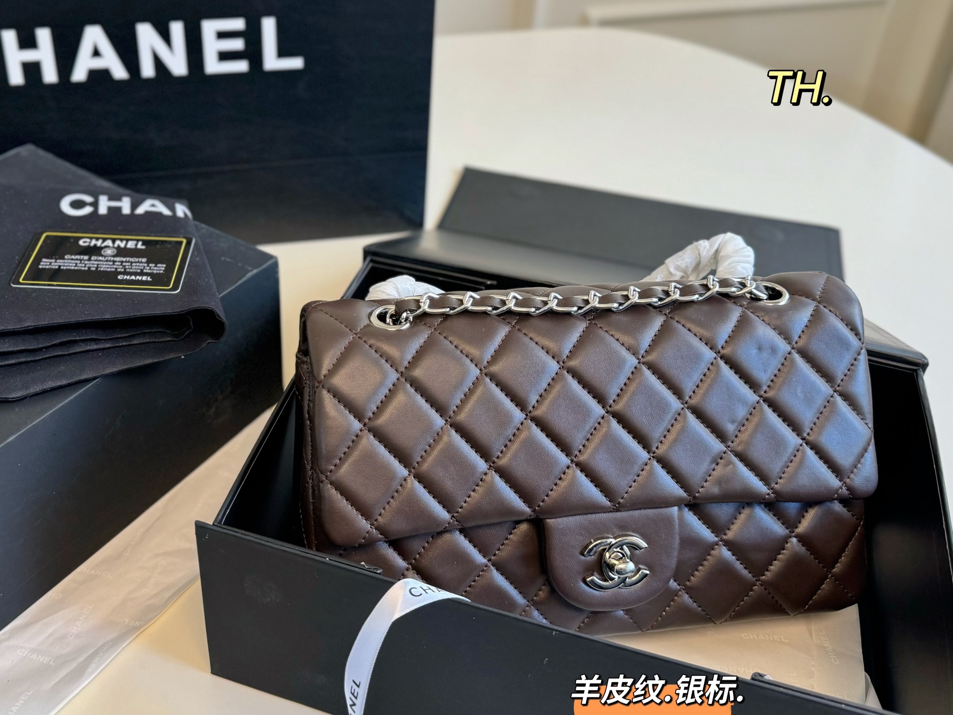 Chanel Classic Flap Bag, Burgundy Lambskin with Silver-Tone Hardware 10 i1746763071057 4859 0 8
