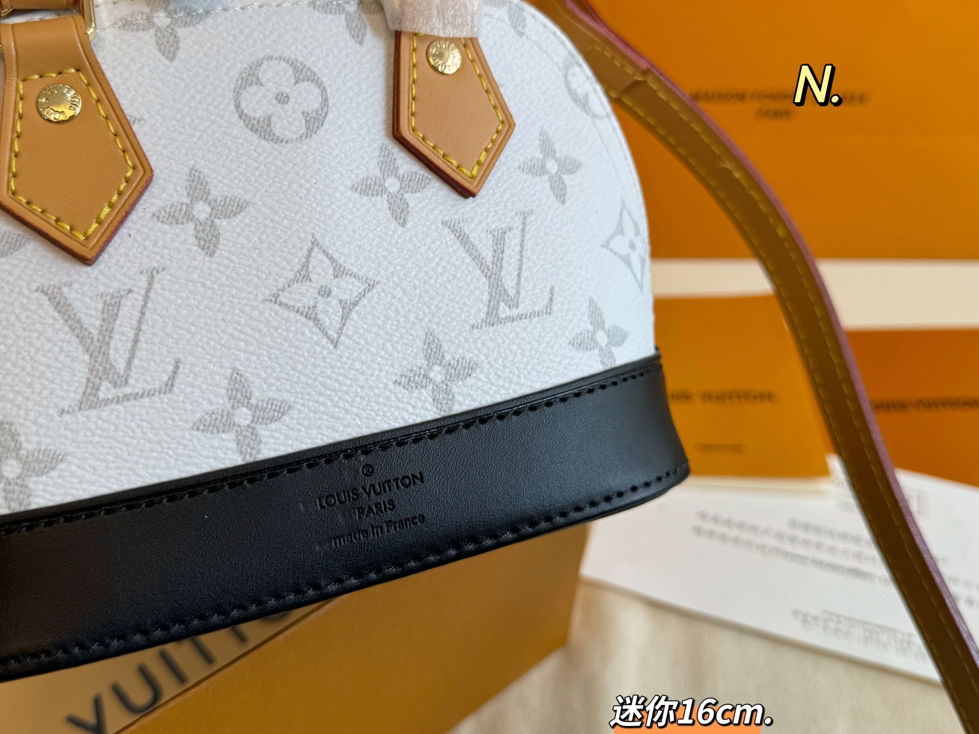 Louis Vuitton Nano Alma Monogram Coated Canvas in White and Black, 16cm 6 i1746763343103 4997 0 4