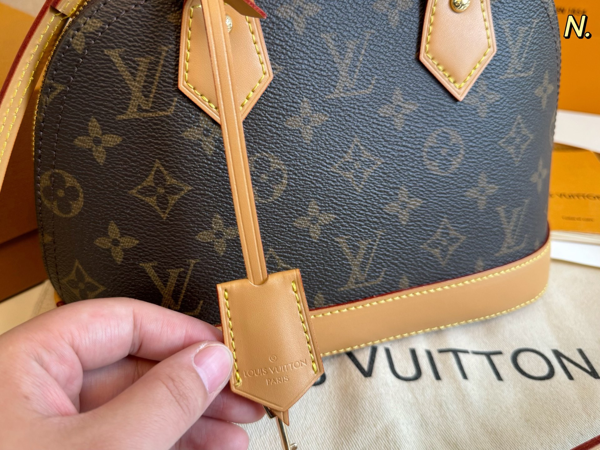 Louis Vuitton Nano Alma Monogram Canvas Satchel Bag - Stylish & Compact 9 i1746763429584 8800 0 7