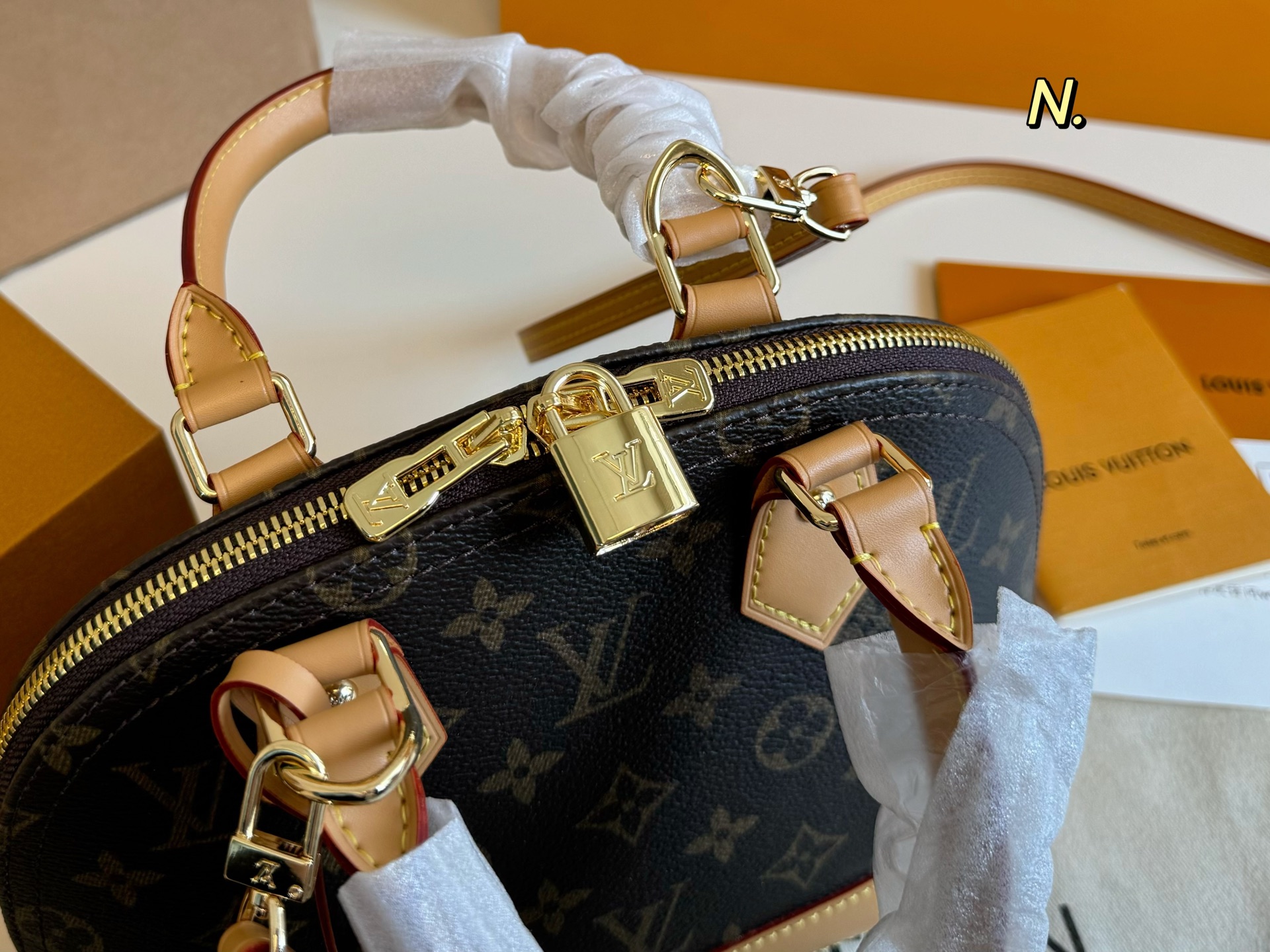 Louis Vuitton Nano Alma Monogram Canvas Satchel Bag - Stylish & Compact 8 i1746763429594 821 0 6