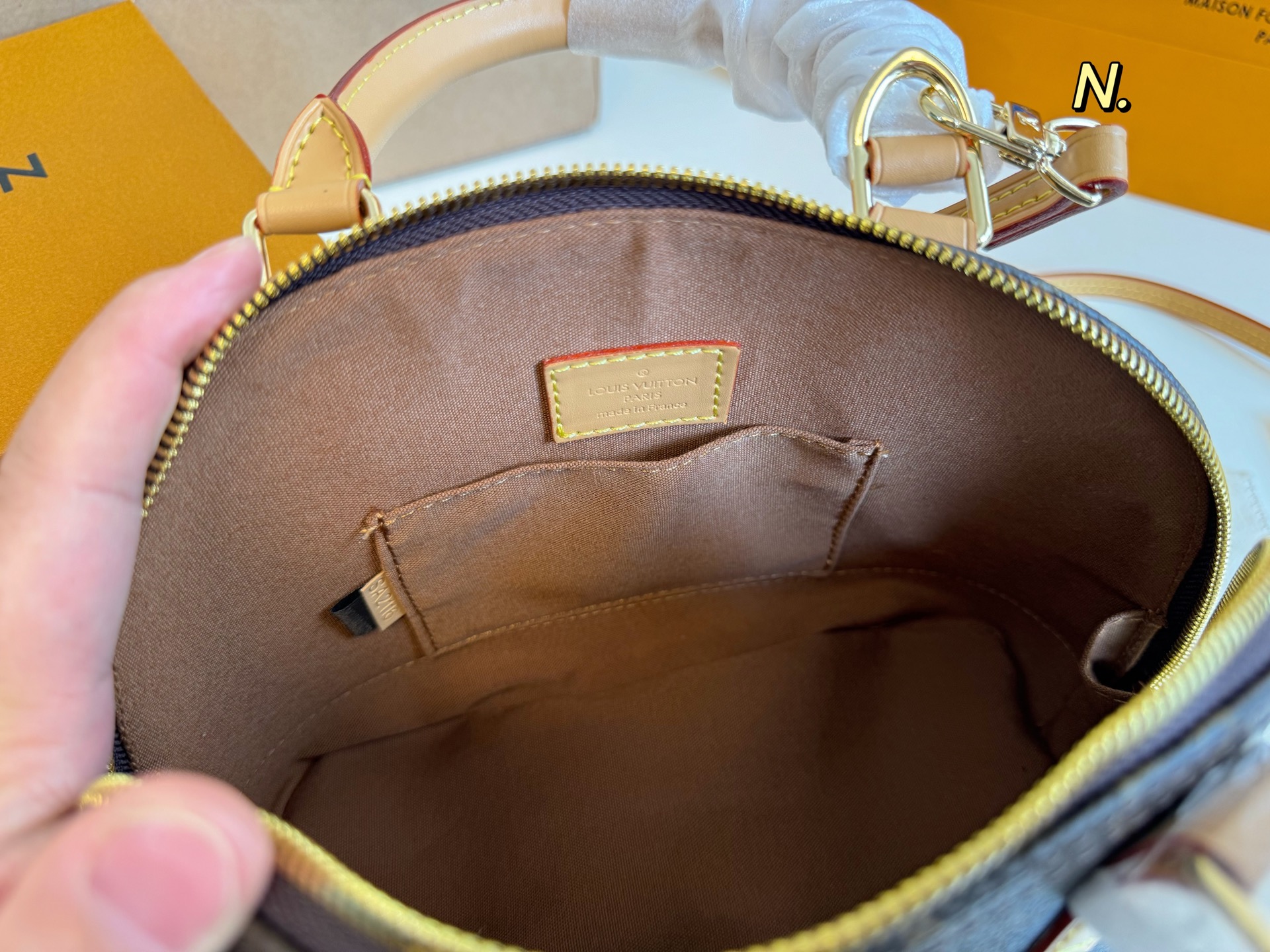 Louis Vuitton Nano Alma Monogram Canvas Satchel Bag - Stylish & Compact 10 i1746763429636 8712 0 8
