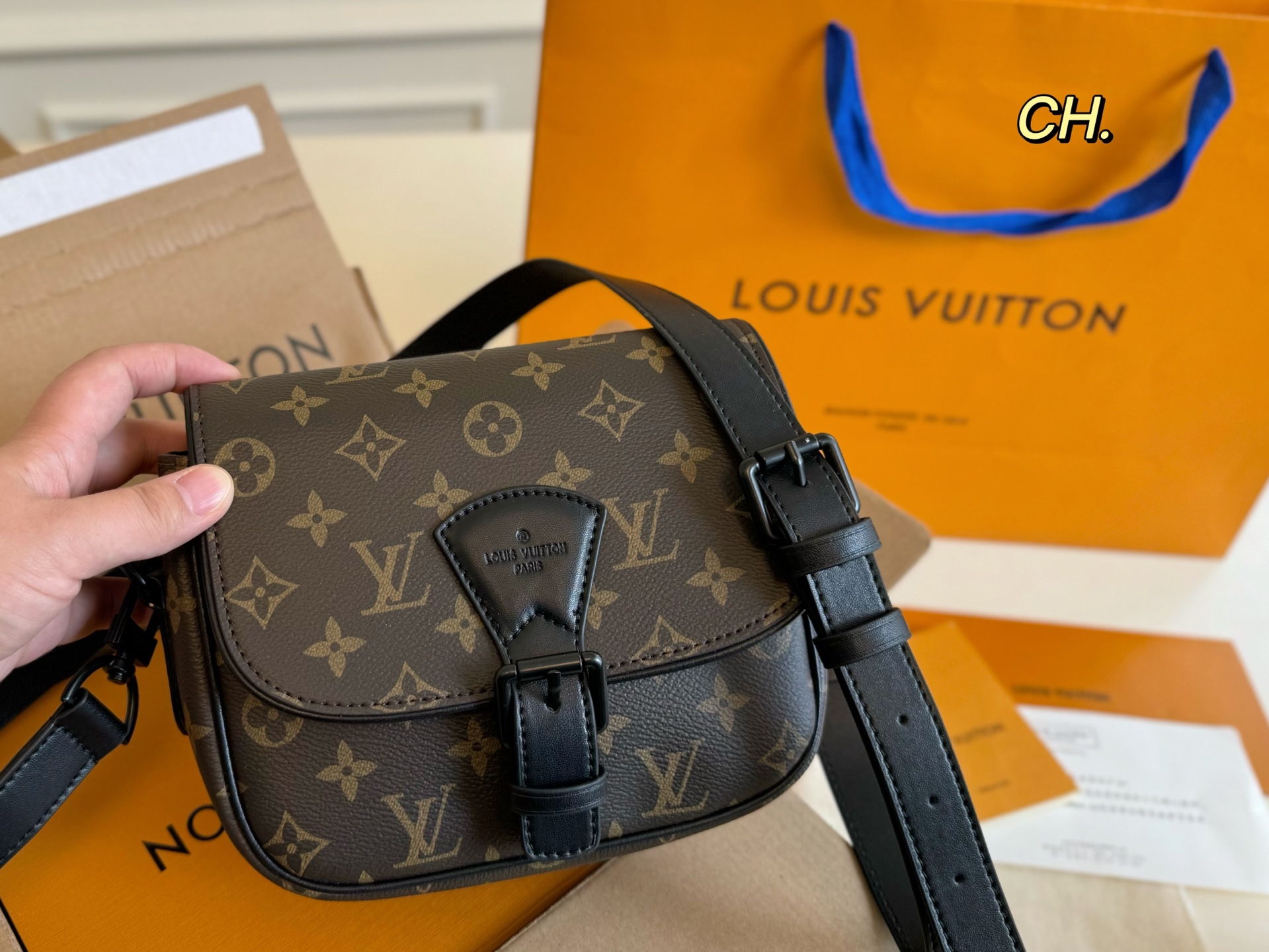 Louis Vuitton Montsouris Monogram Empreinte Leather Crossbody Bag, 20 x 16 cm 2 i1746763632674 8902 0 0