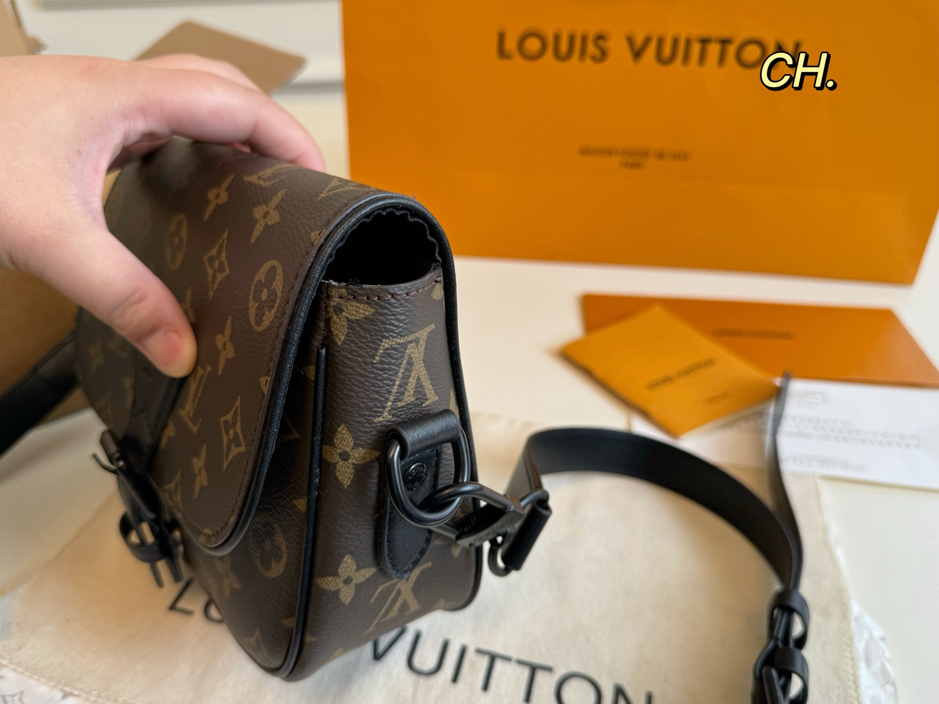 Louis Vuitton Montsouris Monogram Empreinte Leather Crossbody Bag, 20 x 16 cm 6 i1746763632714 8740 0 4