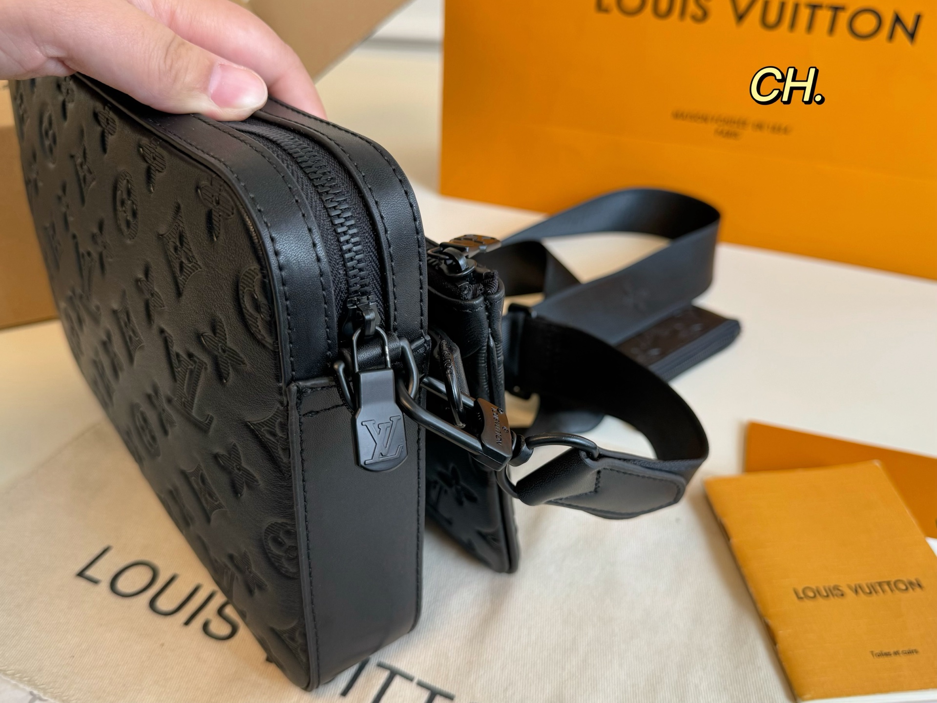 Louis Vuitton Trio Messenger Bag - Embossed Leather, Black Monogram 8 i1746763755167 5201 0 6