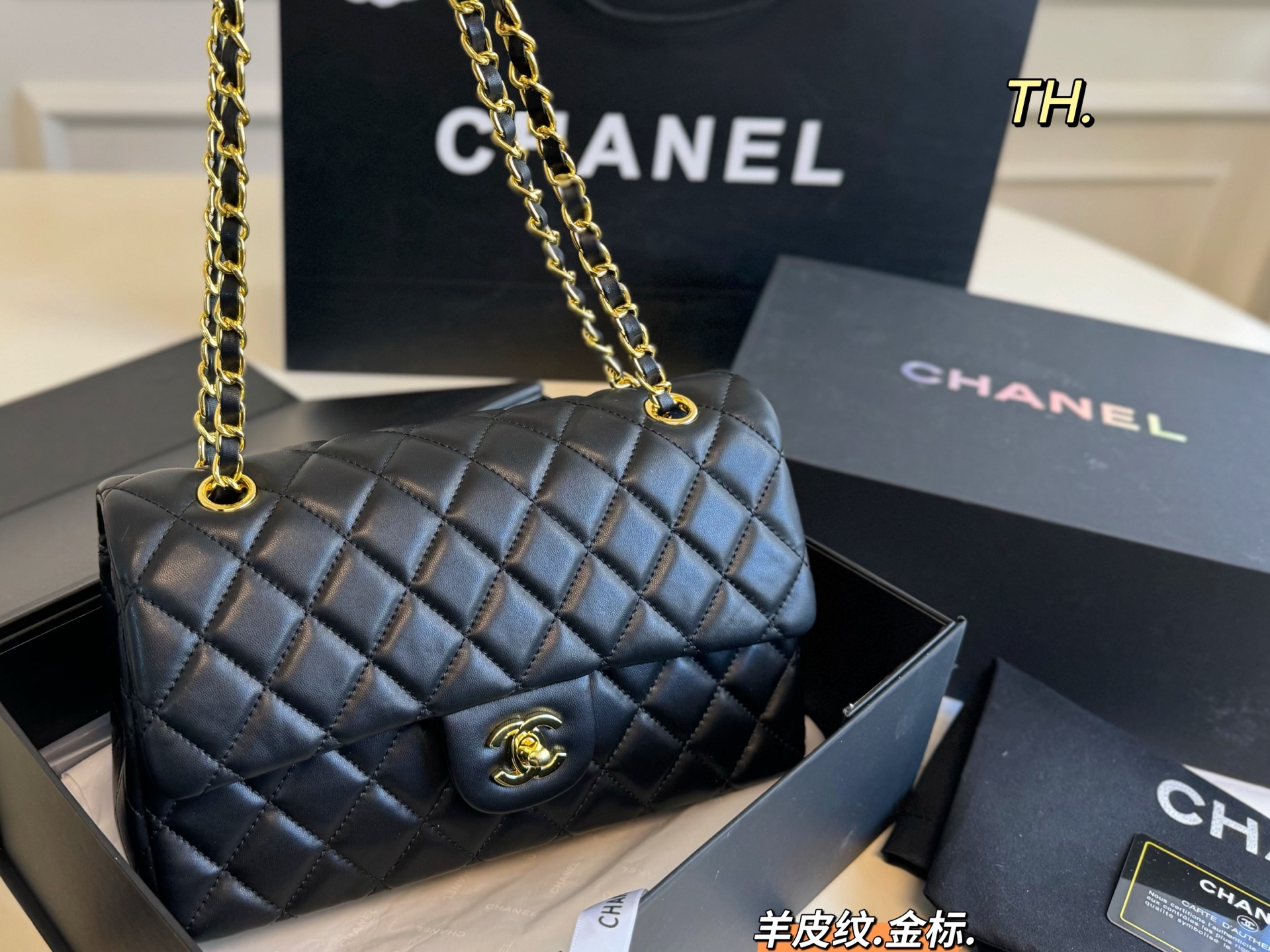 Chanel Classic Flap Bag - Double Chain, Luxurious Lambskin Leather 3 i1746764320401 9156 0 1