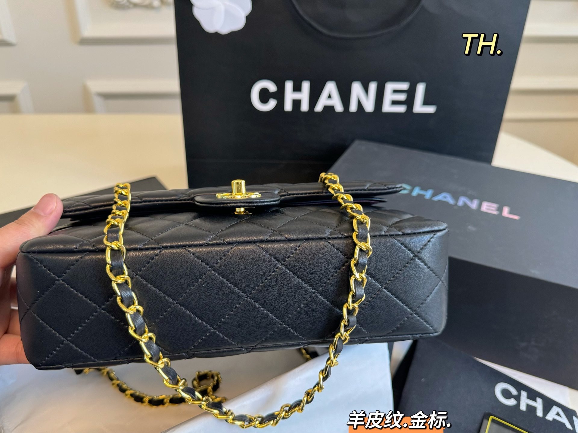 Chanel Classic Flap Bag - Double Chain, Luxurious Lambskin Leather 5 i1746764320495 6552 0 3