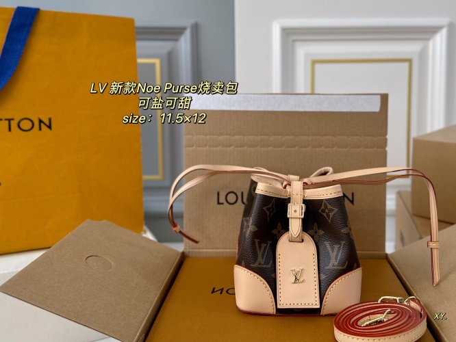 Louis Vuitton Noe Purse Mini Bucket Bag Monogram Canvas Leather 1 Louis Vuitton Noe Purse Mini Bucket Bag Monogram Canvas Leather