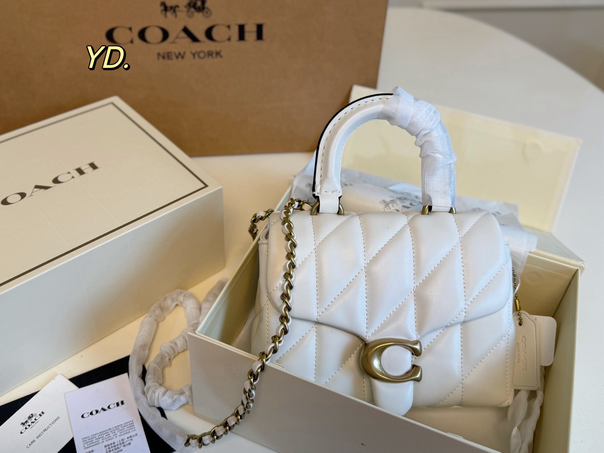 (Caja plegable) tamaño: 18×14 COACH nuevo tabby cadena bolso de mano ❤️ Simple y elegante, con estilo y elegancia a la …
