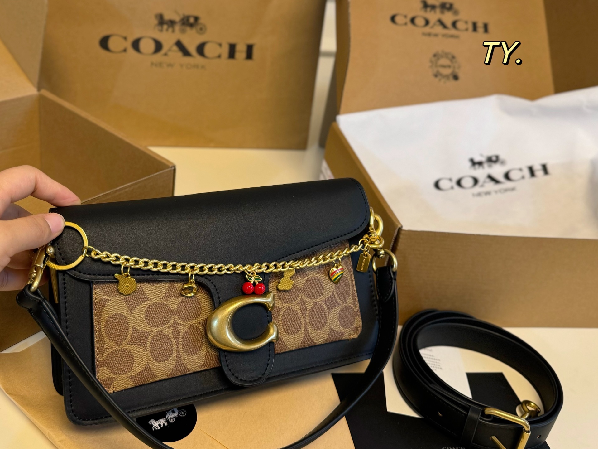 (Caja de avión) tamaño: 25×15 COACH 蔻驰 Tabby cadena bolso Dioniso🌸 Elegante y sencillo, con estilo y elegancia a la ve…