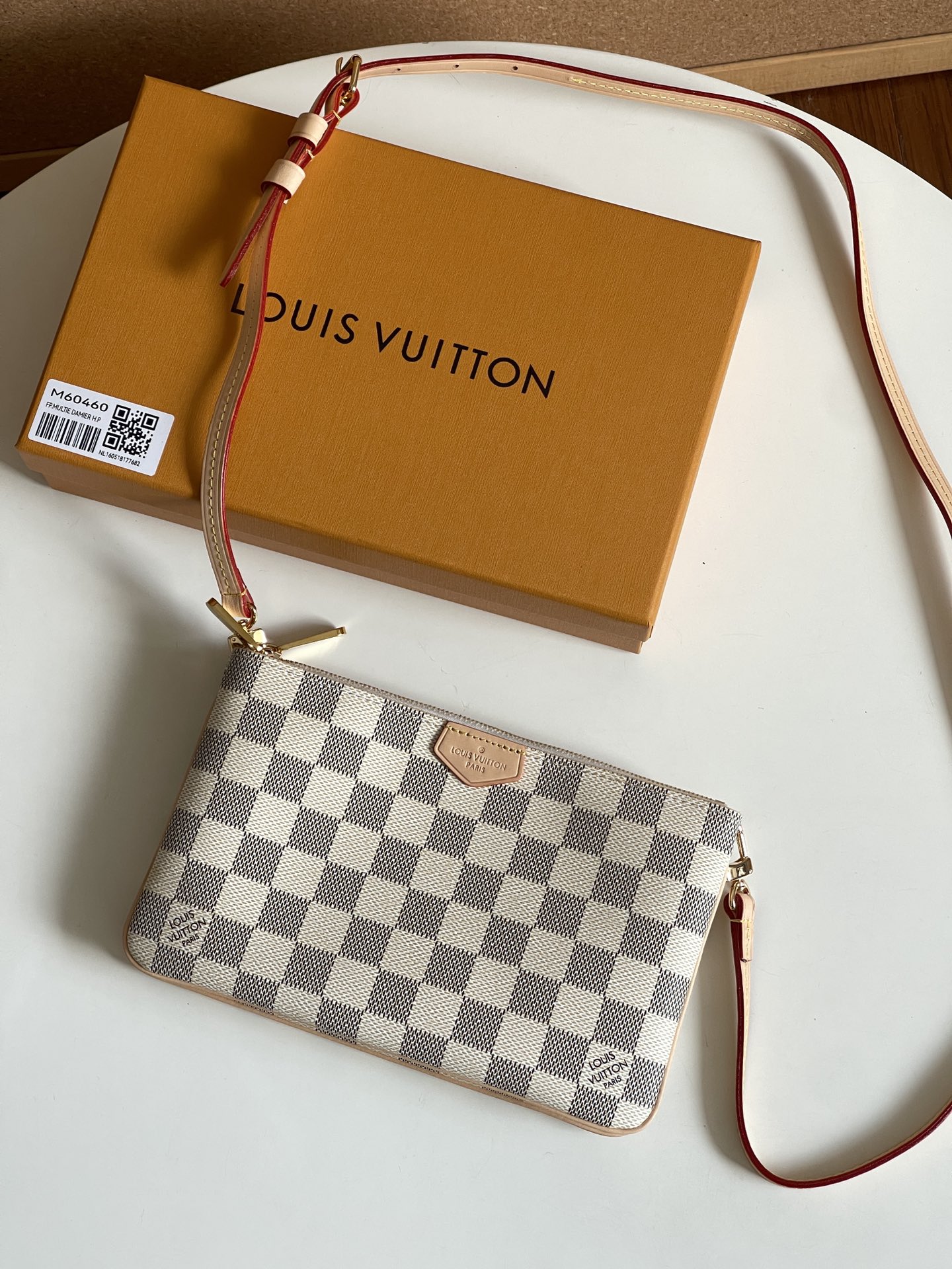 Louis Vuitton 白格本款 Double Zip
