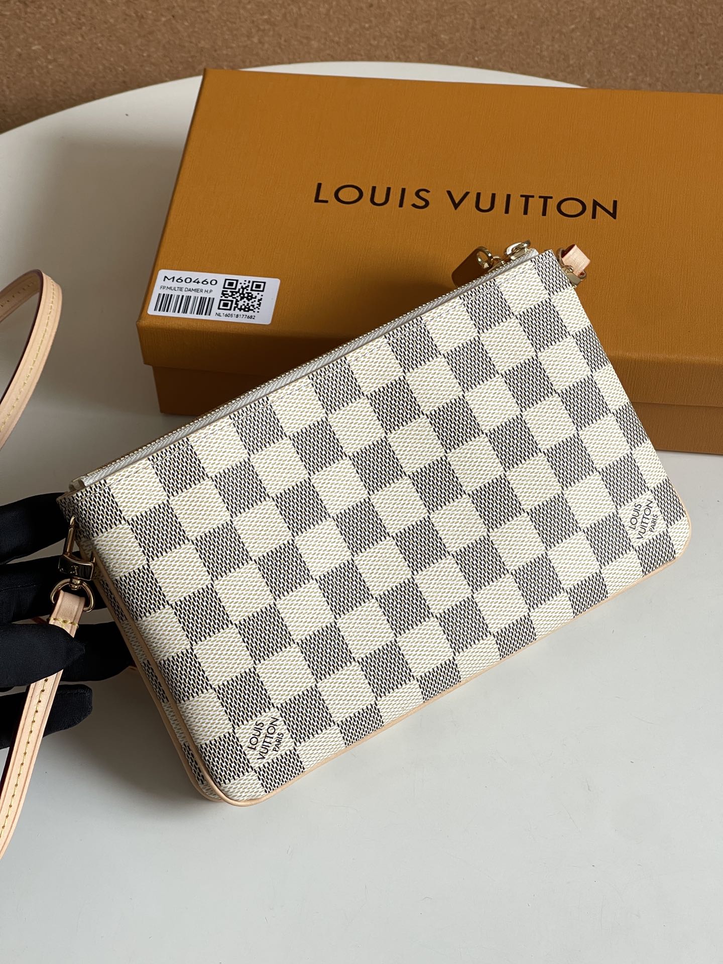 Louis Vuitton 白格本款 Double Zip
