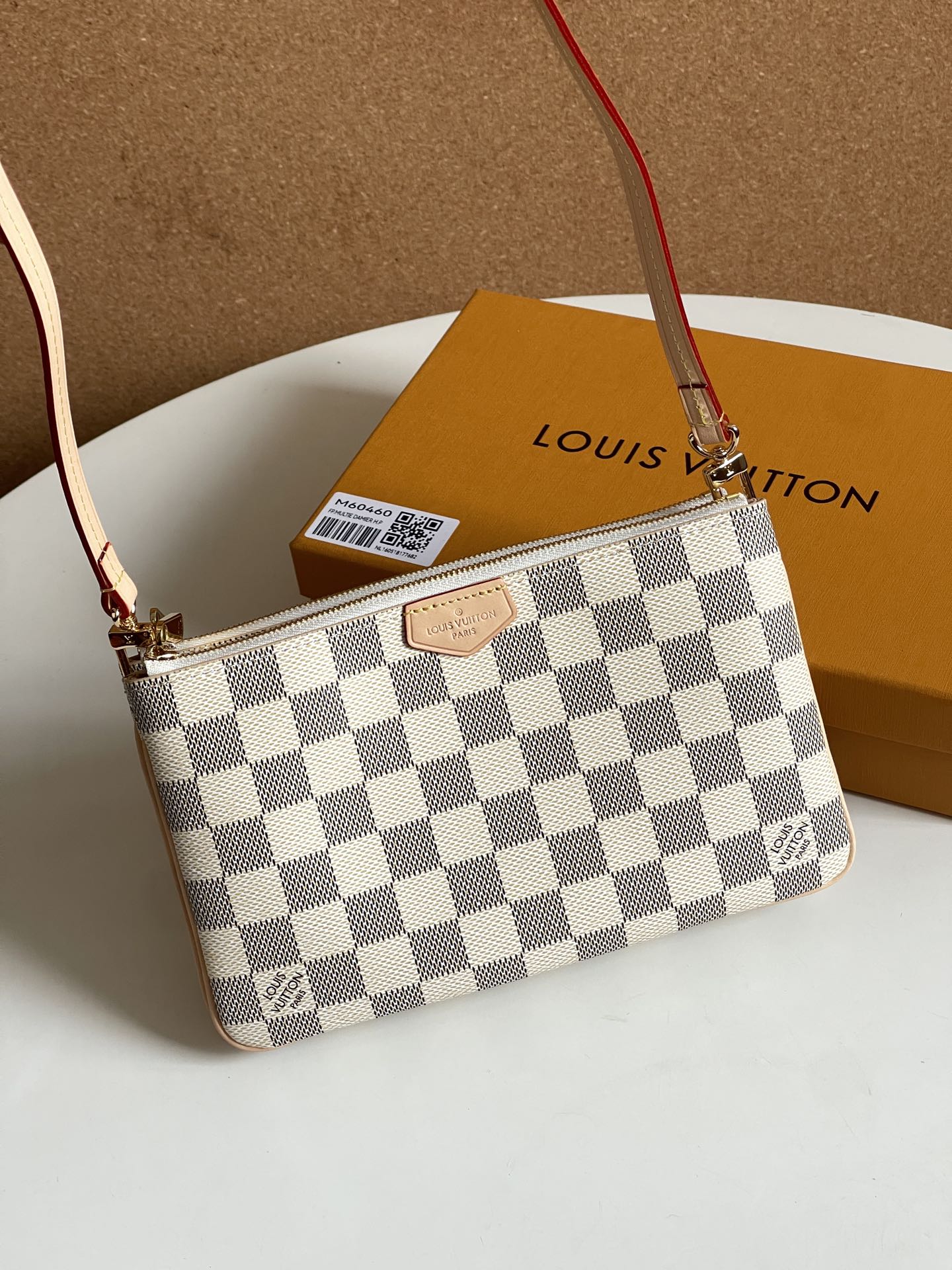 Louis Vuitton 白格本款 Double Zip