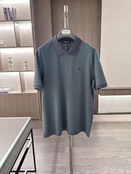 Thom Browne Men's Short Sleeve Polo Shirt Silk Blend LP Embroidered 1 Thom Browne Men's Short Sleeve Polo Shirt Silk Blend LP Embroidered