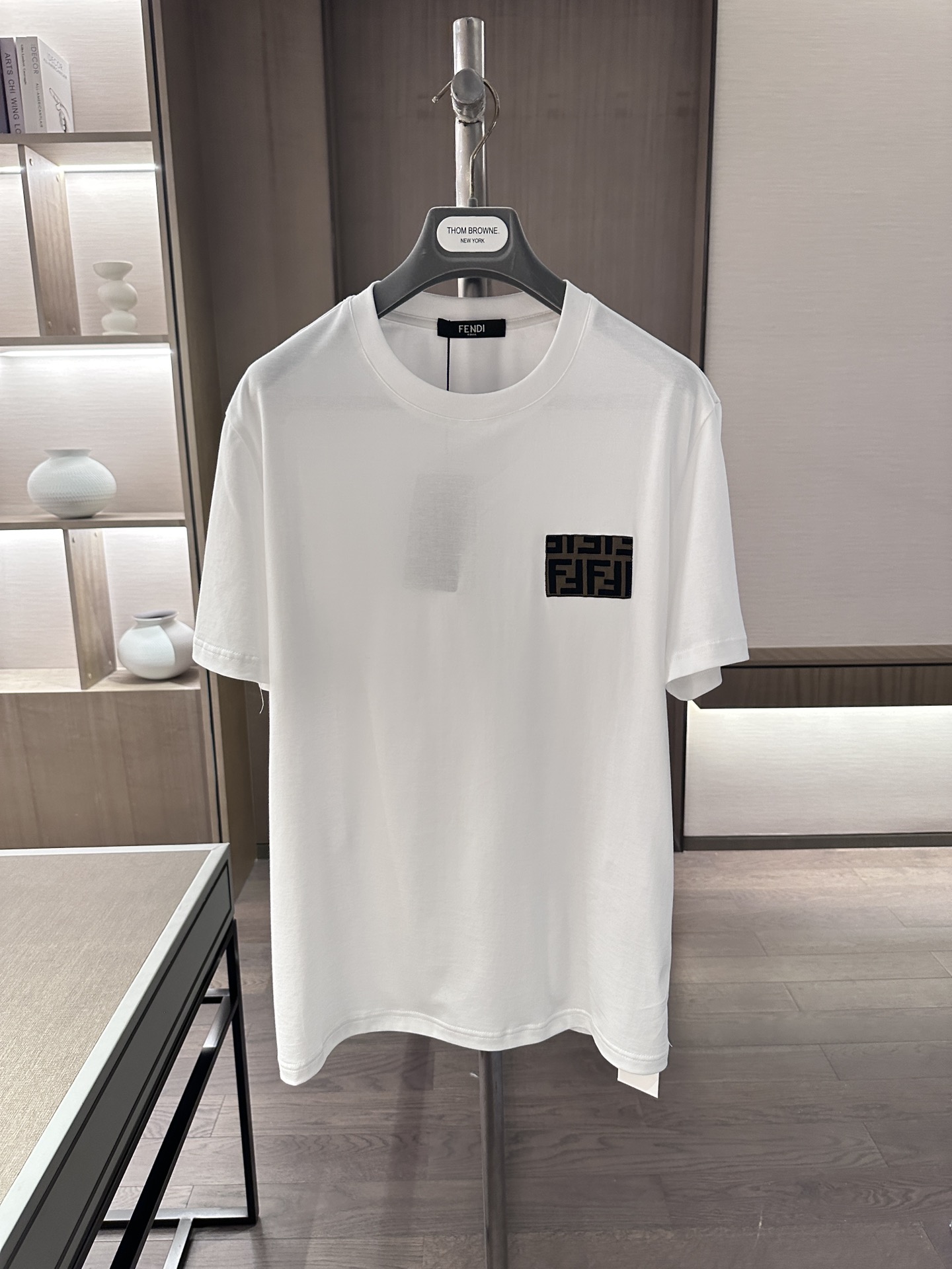 Fendi Clothing T-Shirt Cotton Summer Collection Short Sleeve