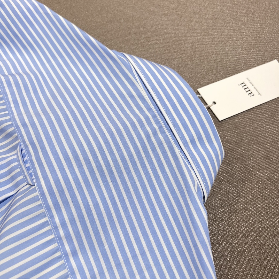 新款 AMI官网在售，专柜同款！经典条纹刺绣衬衫怎么穿都好看，衣很讲究品质，经典的款式每年都是爆款客供格