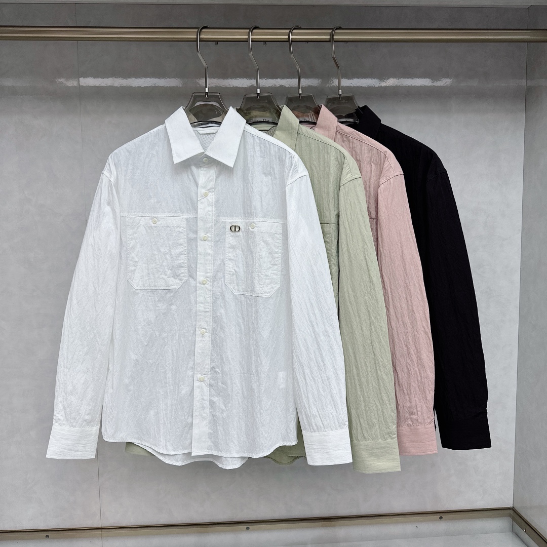 Celine Clothing Shirts & Blouses Linen Triomphe Long Sleeve